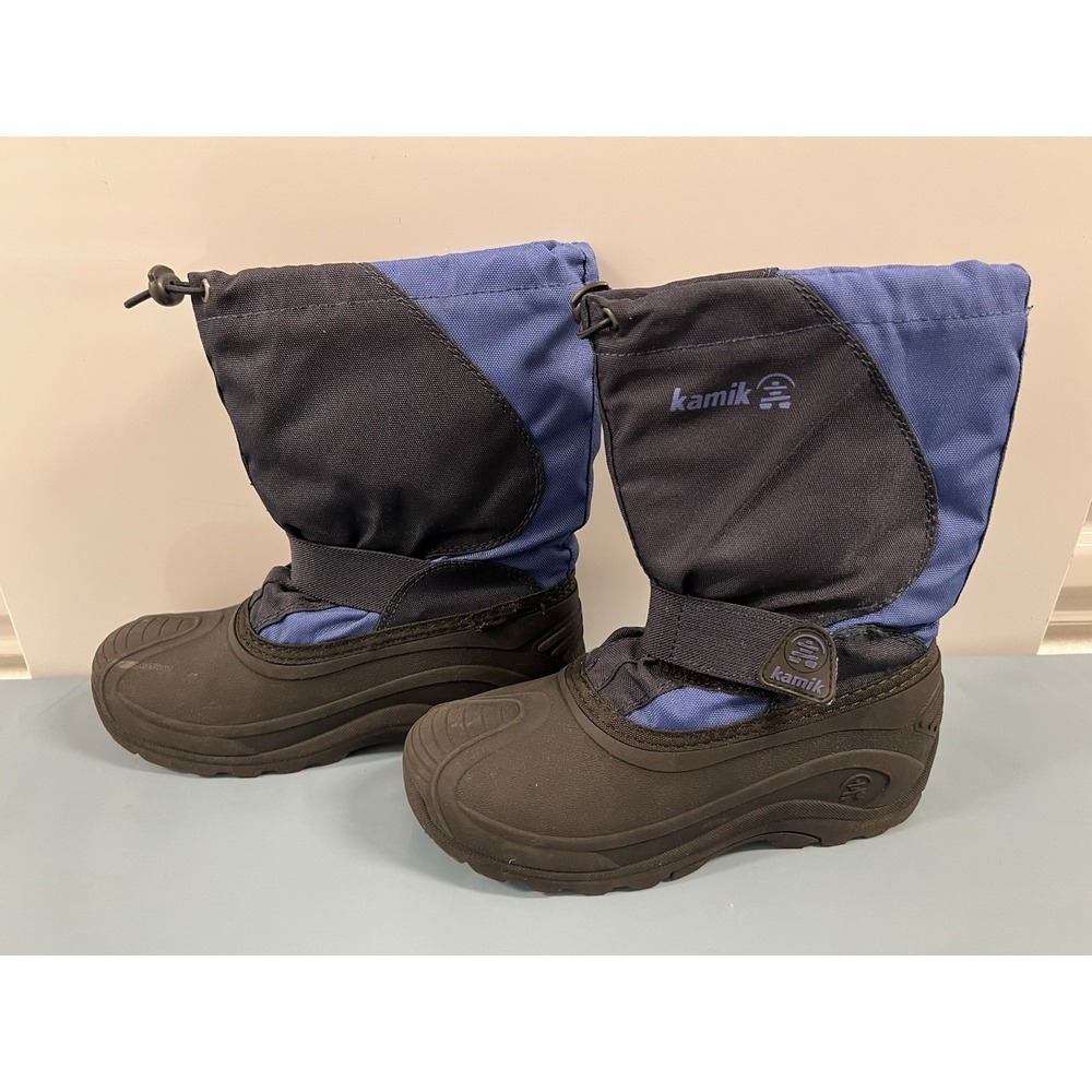 Kamik Kids Black and Blue Rain & Snow Boots